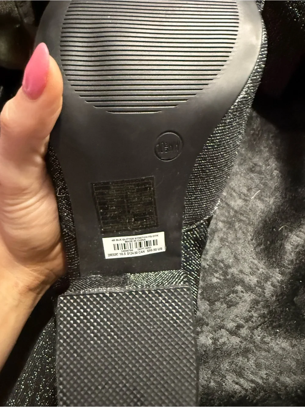 torrid Black Sparkle Over-the-Knee Stretch Boots 10.5 wide